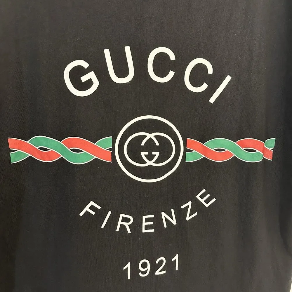 Gucci Cotton Jersey 'Gucci Firenze 1921' T-shirt 615061-XJBY Men's Size M